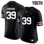 NCAA Ohio State Buckeyes Youth #39 Malik Harrison Black Nike Football College Jersey NVJ6845UF